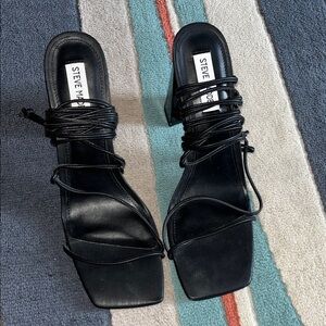 Steve Madden Black Lace-Up Heels